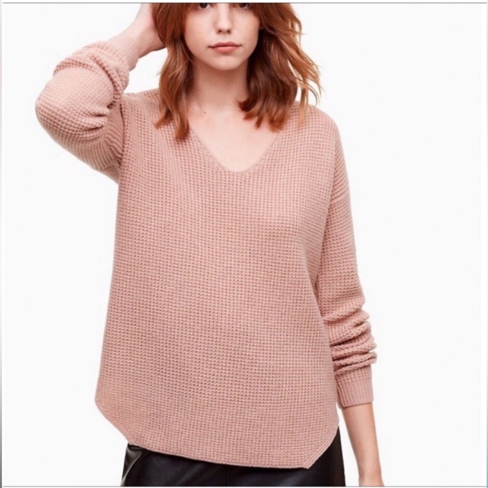 Wilfred Free Blush Wolter Wool Knit Sweater.